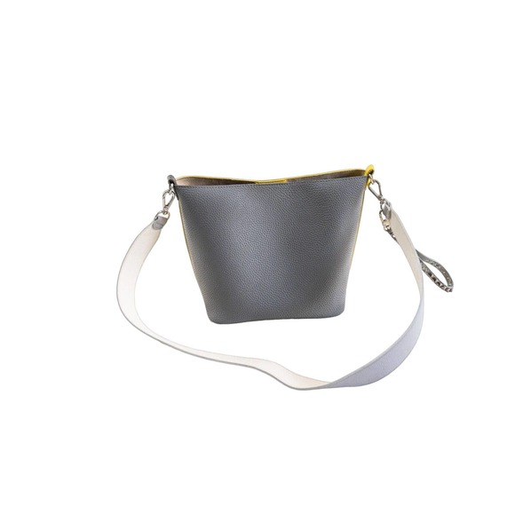 Find Kapoor Yellow Gray Pingo Bag 20 Artificial Leather Shoulder Tote Strap - Picture 5 of 16